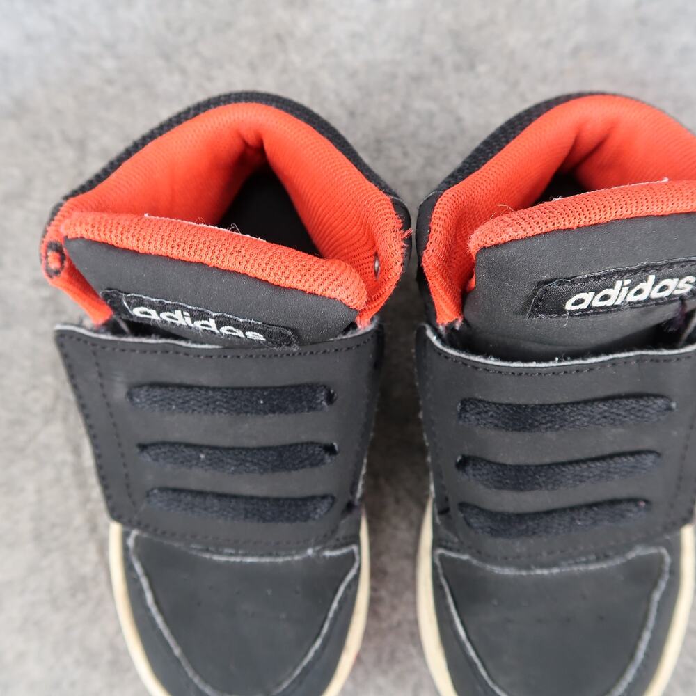 Adidas Shoes Toddler 8K Sneakers Mid Casual Hook N Loop Easy On Kids Black Red - Picture 3 of 14